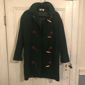 Vintage Dark Green Pea Coat